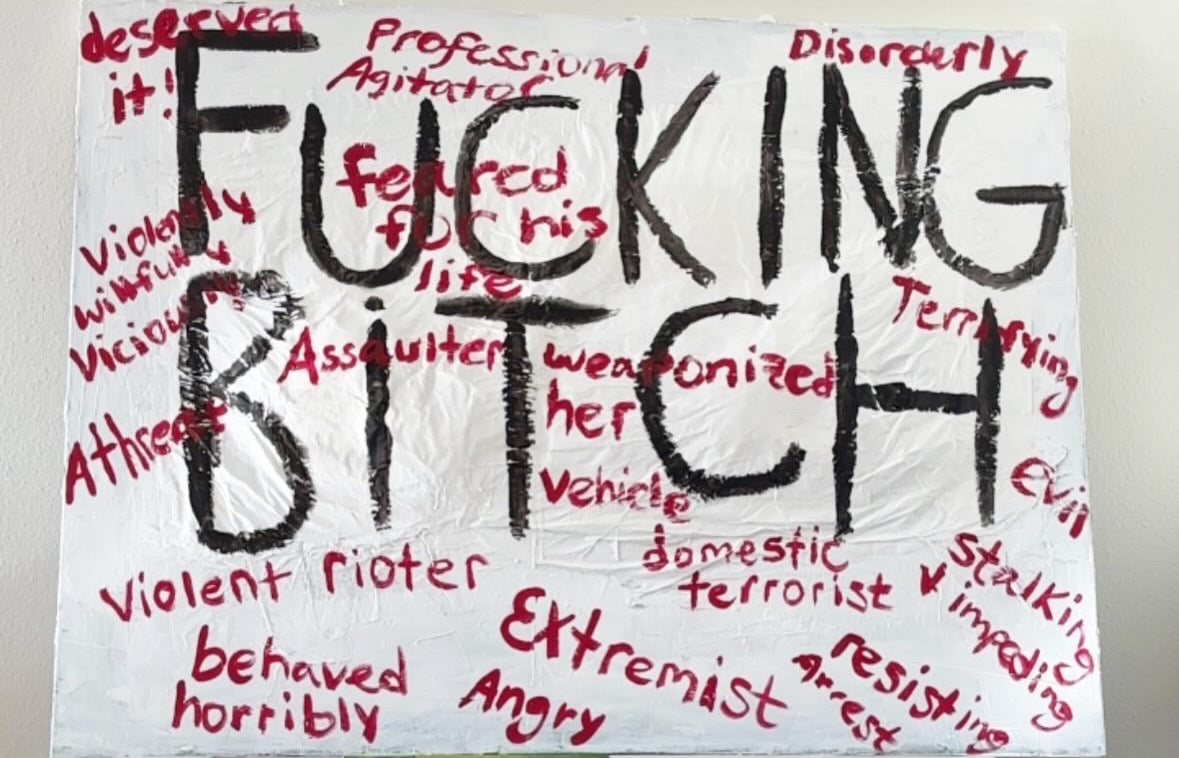 "It's Fine Dude. I'm Not Mad At You." (For Renee Nicole Good) ORIGINAL 36"x48" Mixed Media Artwork