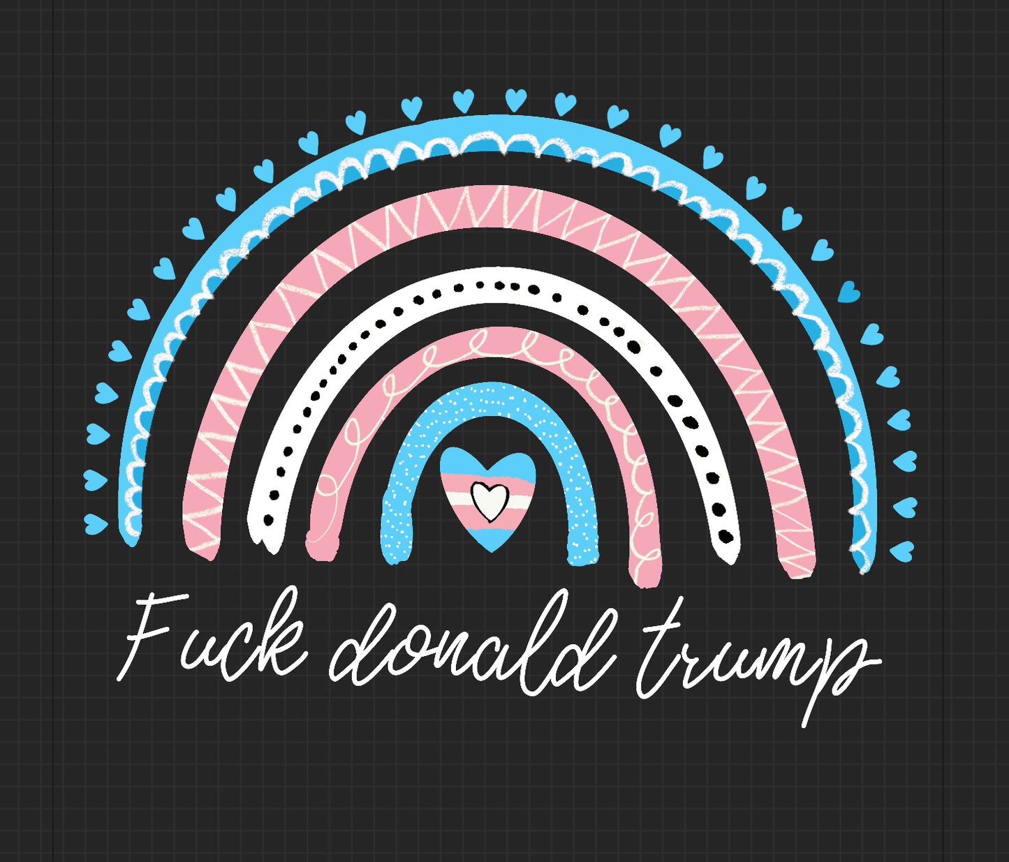 "Fuck Donald Trump" 2.0" x 1.6" Trans Rainbow Clear Sticker