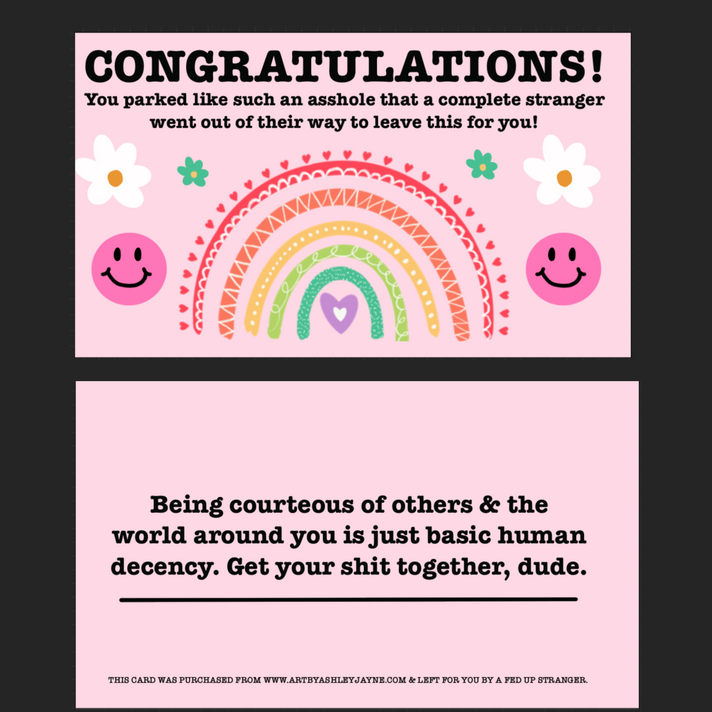 Cutesy Parking Cards (PACK OF 20)