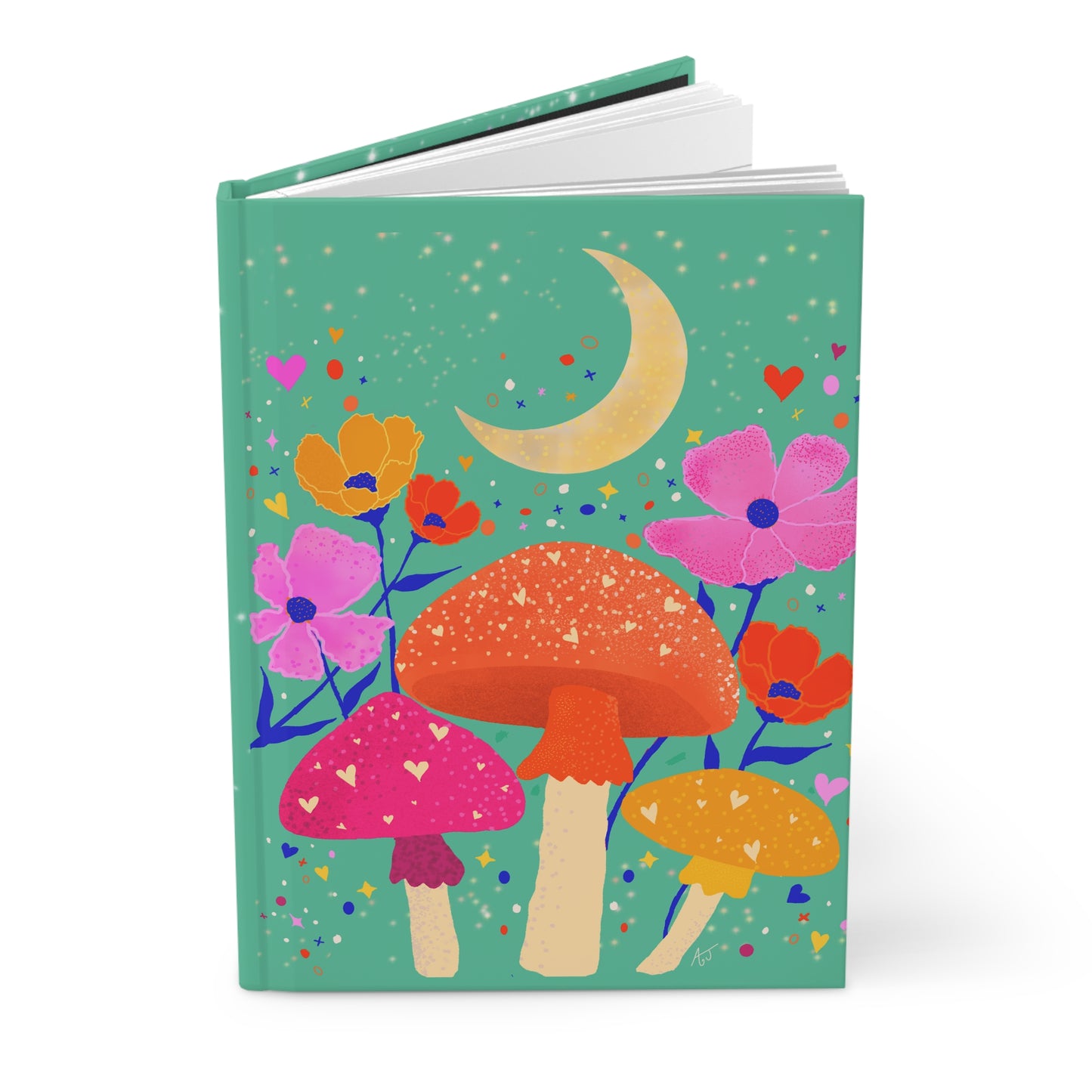 "Mushroom Floral" Hardcover Journal