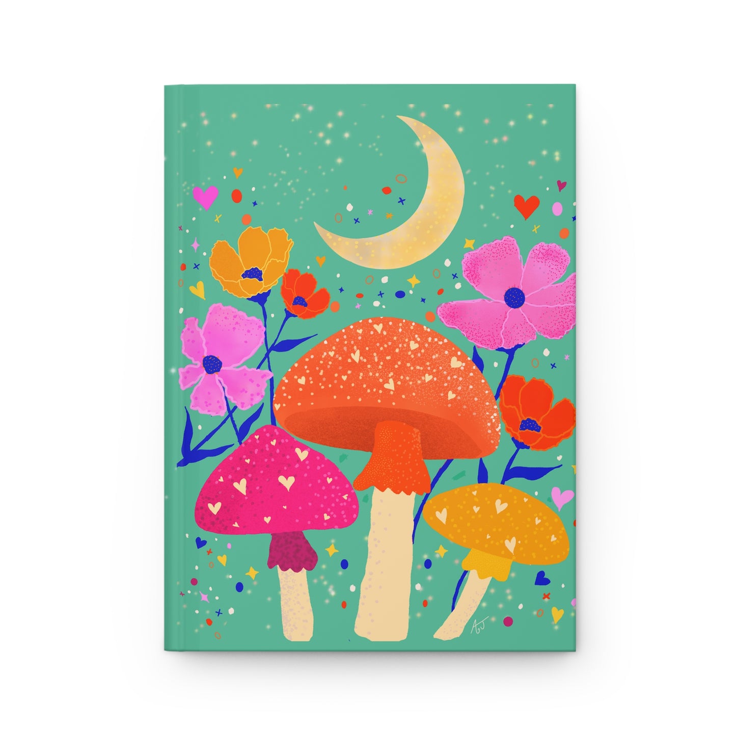 "Mushroom Floral" Hardcover Journal