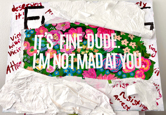 "It's Fine Dude. I'm Not Mad At You." (For Renee Nicole Good) ORIGINAL 36"x48" Mixed Media Artwork