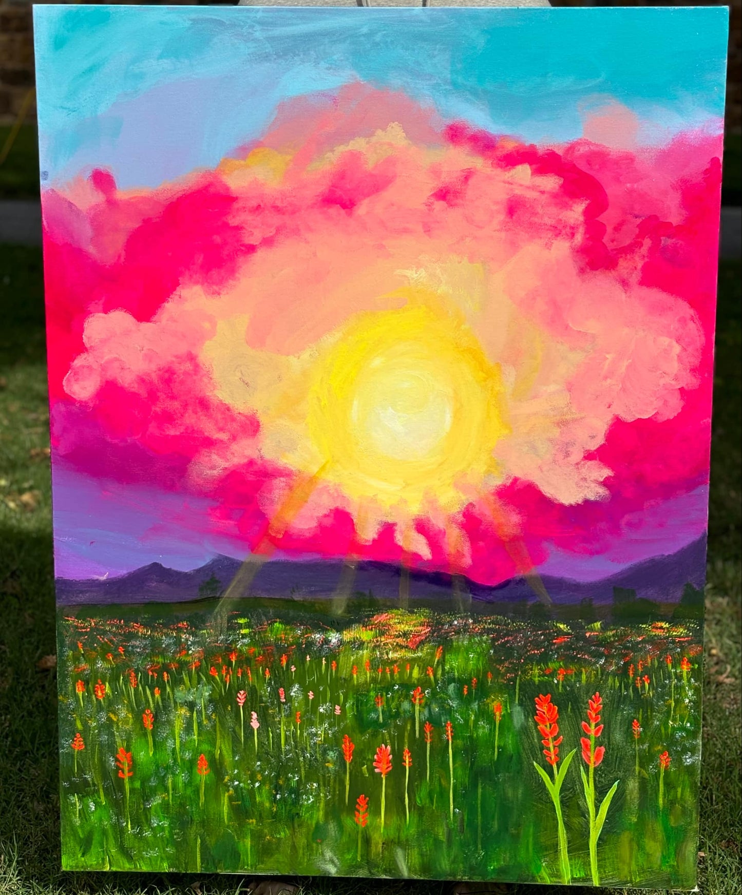 "We Saw The Same Sunset" ORIGINAL 36"x48" Canvas Painting