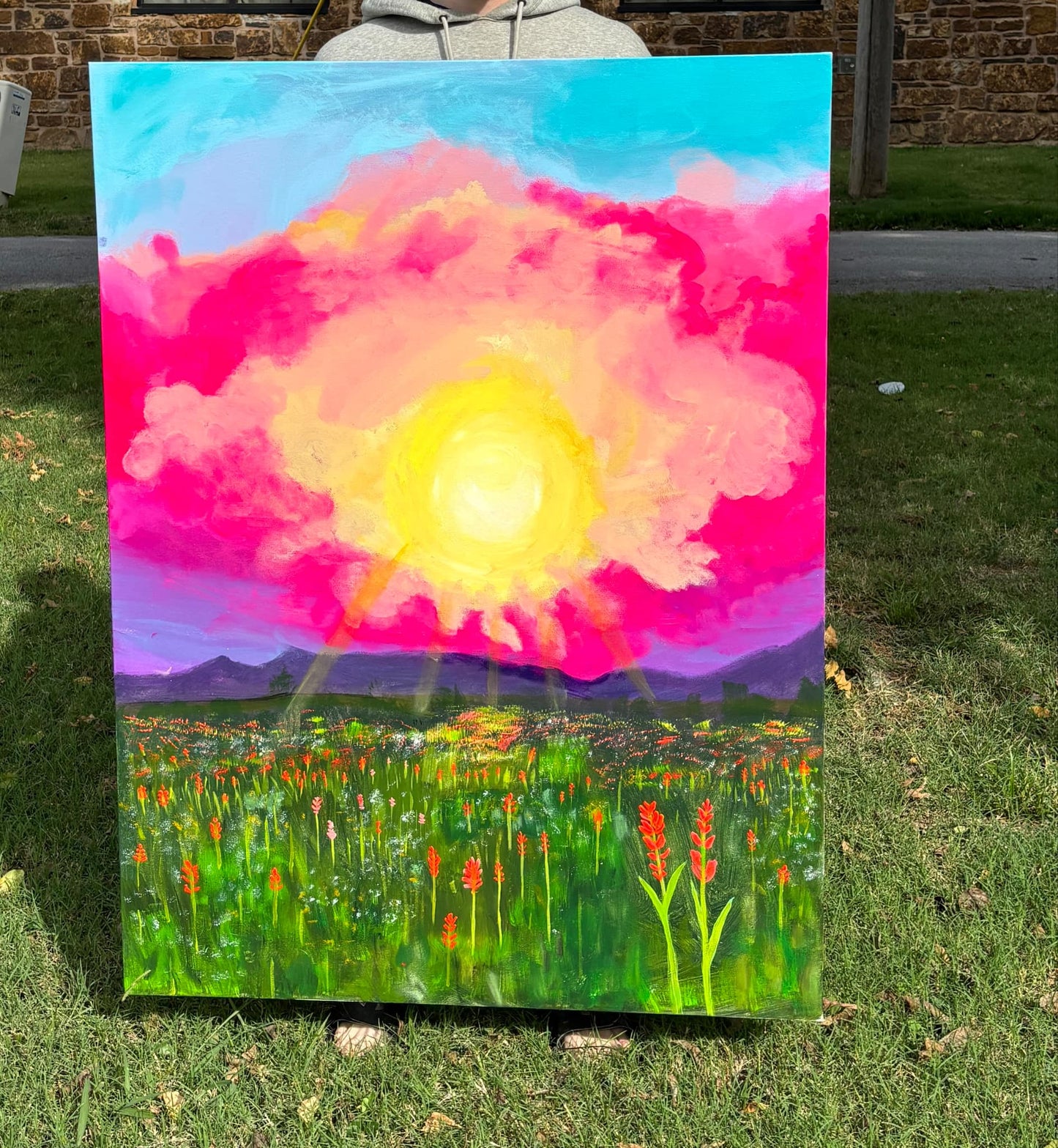 "We Saw The Same Sunset" ORIGINAL 36"x48" Canvas Painting