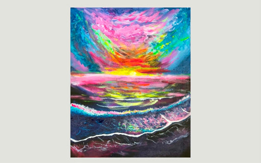 "Tropical Escape" 16" x 20" ORIGINAL Canvas Painting